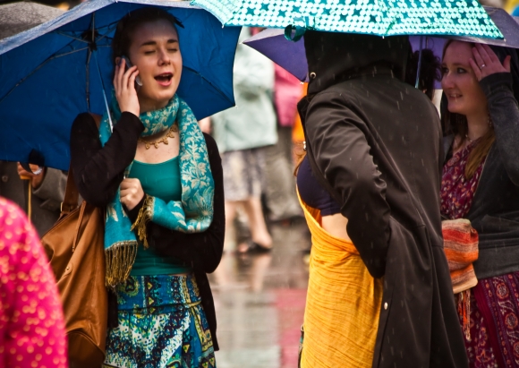 Woman talking on a mobile phone